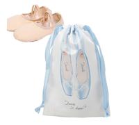Shoe Bag, Satin Drawstring Dance Pouch, Lightweight Dust-Proof Organizer, Soft Travel-Friendly Material, Perfect for Ballet, Gym, Backstage, Performance, Daily Storage, 18x28cm Blue Black Red