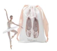 Shoe Bag, Satin Drawstring Dance Pouch, Lightweight Dust-Proof Organizer, Soft Travel-Friendly Material, Perfect for Ballet, Gym, Backstage, Performance, Daily Storage, 18x28cm Blue Black Red