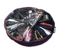 Shoe Bags For Storage - Round 10 Compartment Shoe Container | Portable Travel Shôe Pouch with Transparent PVC Window | For Home Closet Organization, Large Capacity Non-Woven Fabric Dustproof Storage