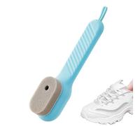 Shoe Brush, Sneaker Scrubber, 6.69 Inches Multifunction Cleaner, Replaceable Dispenser, Soap Holder, Gentle Bristles, Easy Grip, Quick Wash, for Leather, Canvas, Sneakers, Boots, Shoes, Bags