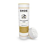 Shoe Clinic Almohadillas de limpieza de suelas, limpiador instantáneo de suelas de tenis para limpiar suelas de goma blanca, desechables, de doble cara, (paquete de 10), White, Small