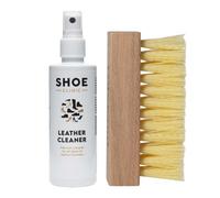 Shoe Clinic Kit de limpieza de cuero, limpiador de cuero, cepillo y paño de microfibra de 125 ml, limpia y mantiene tenis, zapatos y calzado, Clear, Talla única