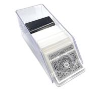 Shoe de Blackjack de 4 Barajas y Bandeja de Descarte, Caja Transforente de Acrílico Fora Reforto de Cartas, Zapatos Fora Dealer de Cartas Fora Juegos de Poker de Tamaño Estándar