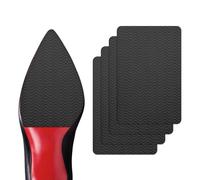 Shoe Grips Anti Slip - Welnove 4 Pcs Sole Anti Grips Shoe Sole Bottom Protector Grips for Women High Heels - Self-Adhesive Sole Guard Anti-Slip Pads for Men Boots - Silicone Shoe Sole Covers(Black)