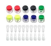 Shoe Lace Tie Locks | 5 Pairs Cord Fastener Spring-Loaded Shoelace Stopper - Shoe Fastening System For Sports Shoes, Lanyards, Clothing, Daily Wear, Flat Shoes, Bags Our Durable Shoelace Lock Buckle