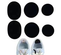 Shoe Patches Holes, 6-Piece Sneaker Repair Kit, Non-Slip Heel Protector Pads, Insert Patches Shoe Maintenance, Self-Adhesive Interior Fixing Solution, for Daily Footwear Protection, 5x4cm Black White