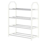 Shoe Rack - Shoe Organizer Storage | 4 Tier Shoes Rack, Space Saving Shoes Shelf Storage Organizer, Large Capacity Aesthetic Footwear Organizers For Narrow Space Closet Entryway Hallway