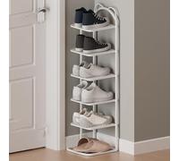 Shoe Rack with Shelf,Narrow Corner Space-Saving Entry Organizer for Wardrobe,Door,Garage,Living Room (6Tiers)