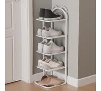 Shoe Rack with Shelf,Narrow Corner Space-Saving Entry Organizer for Wardrobe,Door,Garage,Living Room (5Tiers)