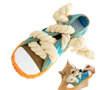 Shoe Shape Dog Chew Toy - Squeaky Rope Teething Game, Dog Gum Massaging Chewing Toy with Sound | Interactive Training Reward for Puppy, Small Medium Large Breed, Indoor Play, Outdoor Exercise
