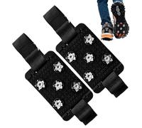 Shoe Spikes - Anti Slip Ice Cleats | Silicone Straps Traction Grippers 25x10x1cm Lightweight 80g for Winter Hiking Fishing Trekking Outdoor Mountaineering Snow Walking Safety