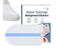 Shoe Toe Protectors, Waterproof Sneaker Film, Rainproof Toecap Stickers, Clear Anti Slip Shield, for Kids Teens Adults Cycling Hiking Camping Gardening Travel School Outdoor Shoe Protection Use 12x9cm