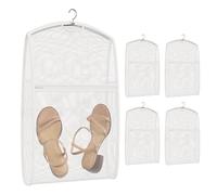 Shoe Washing Machine Bag 50x36x7 cm, Sneaker Cleaning Bag Set of 5, Reusable Portable Footwear Washer Dryer Pouch for Sneakers, Trainers, Slippers, Hangable Design
