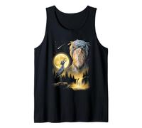 Shoebill Stork Aullando a la Luna, extraño Meme Divertido pájaro de los 90 Camiseta sin Mangas