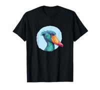 Shoebill Stork Retrato Colorido Pájaro Arte Vida Silvestre Camiseta