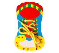 Shoelace Toy - Paper Cotton Rope 10x17.8cm | Learn To Tie Shoes Educational Training Aid, Fine Motor Skill Development Toy | For Preschool Kindergarten Teaching Practice Hand Coordination Learning