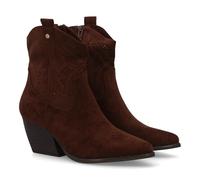 shoes&blues.es 101364 Botin de Mujer de inspiracion Cowboy, Diseno Moderno con calados, Tacon Ancho Comodo. Cierre de Cremallera. Un Modelo Comodo y Ligero paraprimavera Verano. Marron Talla 39