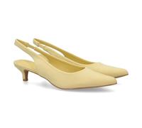 shoes&blues.es 101520 Zapato de Mujer Tipo Slingback con Diseno Elegante y Minimalista, Ideal Tanto para Looks Formales como para Outfits mas Casuales. Cierre Elastico y Tacon bajo. Amarillo Talla 41
