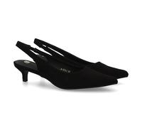 shoes&blues.es 101533 Zapato de Mujer Tipo Slingback con Diseno Elegante y Minimalista, Ideal Tanto para Looks Formales como para Outfits mas Casuales. Cierre Elastico y Tacon bajo. Negro Talla 40