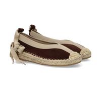 shoes&blues.es 102756 Bailarina de Mujer con Yute, Diseno Moderno con Puntera Bordada y Cintas Opcionales para un Ajuste Comodo, Ideales para Primavera-Verano. Marron Talla 37