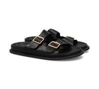 shoes&blues.es 102885 Sandalia de Hombre de Estilo Minimalista y Moderno, Cierre de Doble Hebilla Ajustable para Mayor Comodidad. Ideal para Temporada de Primavera Verano. Negro Talla 43