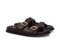 shoes&blues.es 102897 Sandalia de Hombre de Estilo Minimalista y Moderno, Cierre de Doble Hebilla Ajustable para Mayor Comodidad. Ideal para Temporada de Primavera Verano. Marron Talla 41