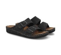 shoes&blues.es 103776 Sandalia Anatomica de Hombre, Diseno de Doble Tira con Hebillas Ajustables. Plantilla ergonomica, Comoda con una Suela Ligera y Flexible Ideal Verano. Negro Talla 44
