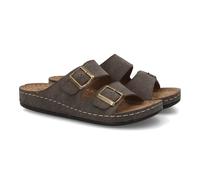 shoes&blues.es 103782 Sandalia Anatomica de Hombre, Diseno de Doble Tira con Hebillas Ajustables. Plantilla ergonomica, Comoda con una Suela Ligera y Flexible Ideal Verano. Marron Talla 43