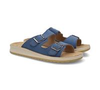 shoes&blues.es 103851 Sandalia Anatomica de Mujer con Doble Pala con Hebillas Ajustables. Plantilla ergonomica, Comoda con una Suela Ligera y Flexible Ideal Verano. Azul Talla 38