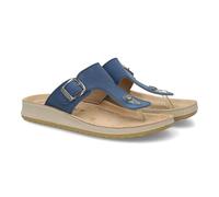shoes&blues.es 103891 Sandalia Anatomica de Mujer Tipo Dedo, Pala Amplia con Detalle de Hebilla Decorativa. Plantilla ergonomica, Comoda con una Suela Ligera y Flexible Ideal Verano. Azul Talla 36
