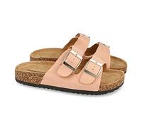 shoes&blues.es 55072 Sandalia Plana de Mujer, con Planta de Anatomica de Bio, y Hebillas, Primavera Verano 2021 Rosa Talla 41