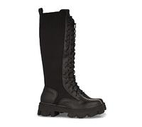 shoes&blues.es 62078-Bota de Plataforma para Mujer, con Elastico en el Gemelo, y Cierre de Cordones, Otono Invierno 2021. Talla 36 Negro