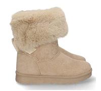 shoes&blues.es 67491-Botin Australiano para Mujer, Comodos y Calentitos, Forrado con Pelo Interior, con Detalle de Lazo en el Talon, Otono Invierno 2022. Talla 40 Beige