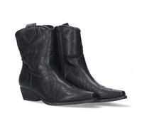 shoes&blues.es 77698 Botin de Tacon bajo Comodo para Mujer, Bordado en Cana y Pala. Negro Talla 40