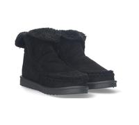 shoes&blues.es 78868 Botin Plano para Mujer, Estilo Australiano, Material Aterciopelado, Forrado de Pelo, de Punta Redonda. Negro Talla 40