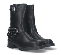 shoes&blues.es 80010-Bota Motera para Mujer con Tacon bajo y Cierre de Cremallera, comodas para Vestir. Talla 39 Negro