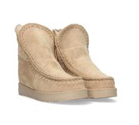 shoes&blues.es 80173-Botin Plano para Mujer, Estilo Australiano, Material Aterciopelado, Forrado de Pelo, de Punta Redonda.. Talla 40 Kaki