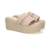 shoes&blues.es 80910-Sandalias de Plataforma de Yute para Mujer - Elegantes y Confortables, Diseno Sofisticado, Puntera Abierta y Facil Ajuste. Talla 41 Rosa