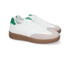 shoes&blues.es 82395-Zapatillas Planas Deportivas con Cierre de Cordones Ideales para IR a la Moda y Hacer Ejercicio. Talla 36 Verde