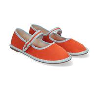 shoes&blues.es 83431 Alpargata Veneciana para Mujer, Planas, Comodas, Detalles Cosidos y Cierre de Hebilla. Naranja Talla 36