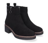 shoes&blues.es 86290 Botines de Tacon para Mujer, Comodos y Elegantes, Puntera Redonda, Adorno de Cremallera en un Lateral y Cierre de Cremallera. Negro Talla 40