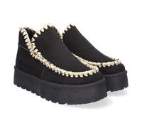 shoes&blues.es 86322 Botin de Plataforma para Mujer, Comodos y Elegantes, Diseno Moderno, Detalles en la Costura y Forrados de Borreguillo. Negro Talla 37