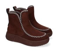 shoes&blues.es 87403 Botines para Mujer, Comodas y Elegantes con Detalle de Trenzado en la Costura, Punta Redonda, Ideales para el Dia a Dia. Marron Talla 36