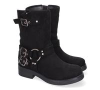 shoes&blues.es 87861 Botines de Mujer con Hebilla Metalica, Estilo Motero, Comodas para el Dia a Dia. Negro Talla 36
