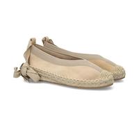shoes&blues.es 89858 Bailarina de Mujer con Yute, Diseno Moderno con Puntera Bordada y Cintas Opcionales para un Ajuste Comodo, Ideales para Primavera-Verano. Kaki Talla 39