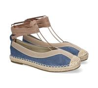 shoes&blues.es 89866 Bailarina de Mujer con Yute, Diseno Moderno con Puntera Bordada y Cintas Opcionales para un Ajuste Comodo, Ideales para Primavera-Verano. Azul Talla 40