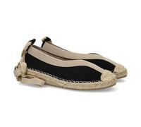 shoes&blues.es 89879 Bailarina de Mujer con Yute, Diseno Moderno con Puntera Bordada y Cintas Opcionales para un Ajuste Comodo, Ideales para Primavera-Verano. Negro Talla 39