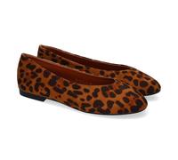 shoes&blues.es 89899 Bailarina Plana para Mujer, Diseno Elegante, Comodas de Punta Redonda, Ideales para el Dia a Dia. Leopardo Talla 38