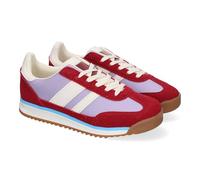 shoes&blues.es 90059 Zapatiilas Casual de Mujer, Comodas, Diseno Moderno, Ideales para el Dia a Dia, Detalles de Franjas Laterales Que Aportan Estilo y Cierre de Cordoneras. Burdeos Talla 37