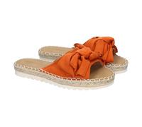 shoes&blues.es 91443 Sandalias Planas de Mujer, Estilo Veraniego, Comodas y Ligeras, Diseno Moderno con Lazo en la Pala, Ideales para Primavera-Verano. Naranja Talla 38